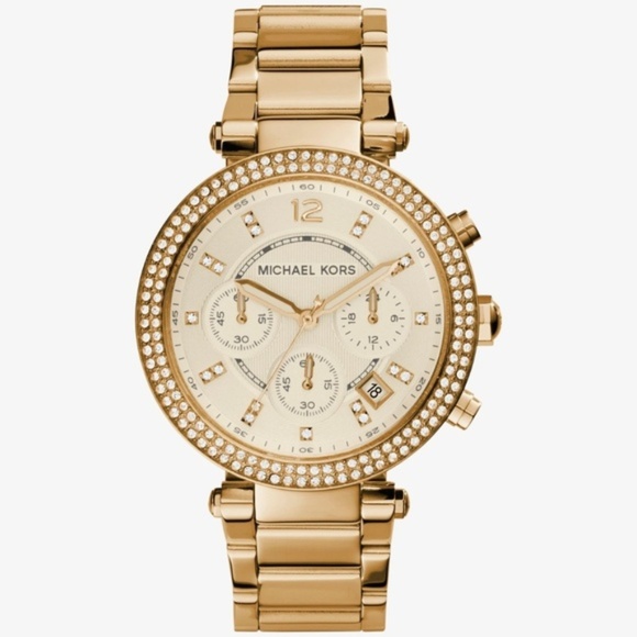 Michael Kors Parker Gold Ion Plated Watch - Picture 1 of 4